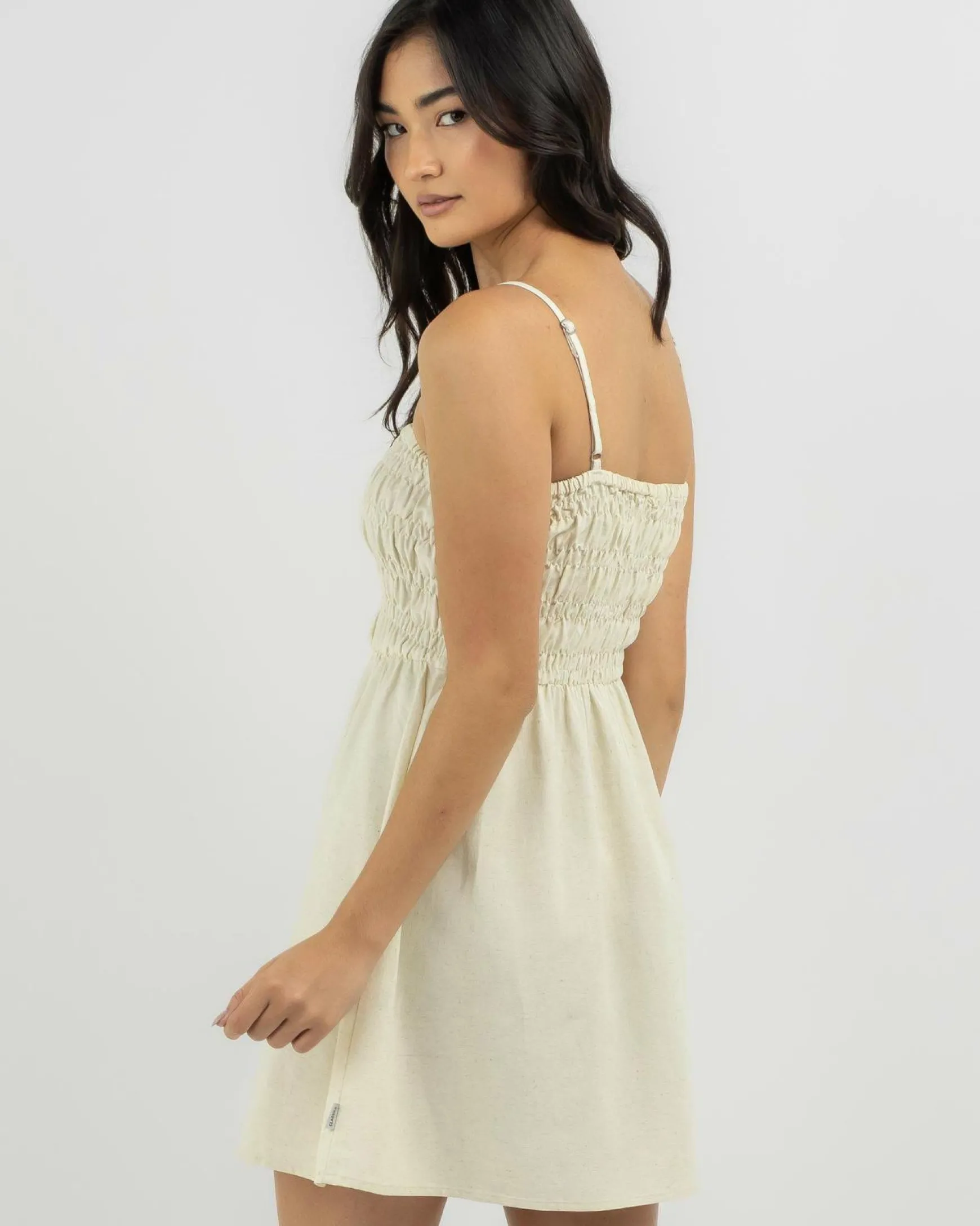 Classic Shirred Mini Dress