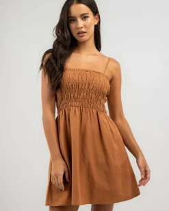 Classic Shirred Mini Dress