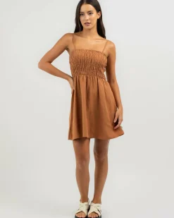 Classic Shirred Mini Dress