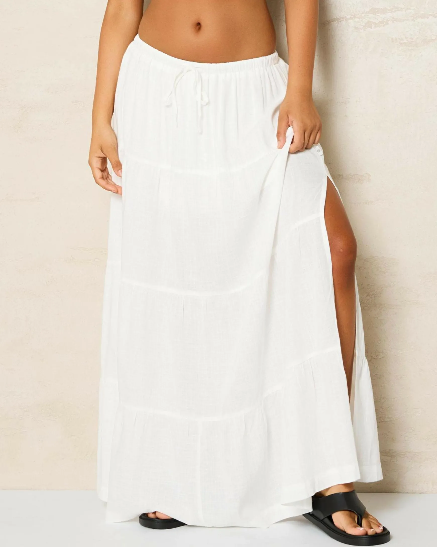 Classic Tiered Maxi Skirt