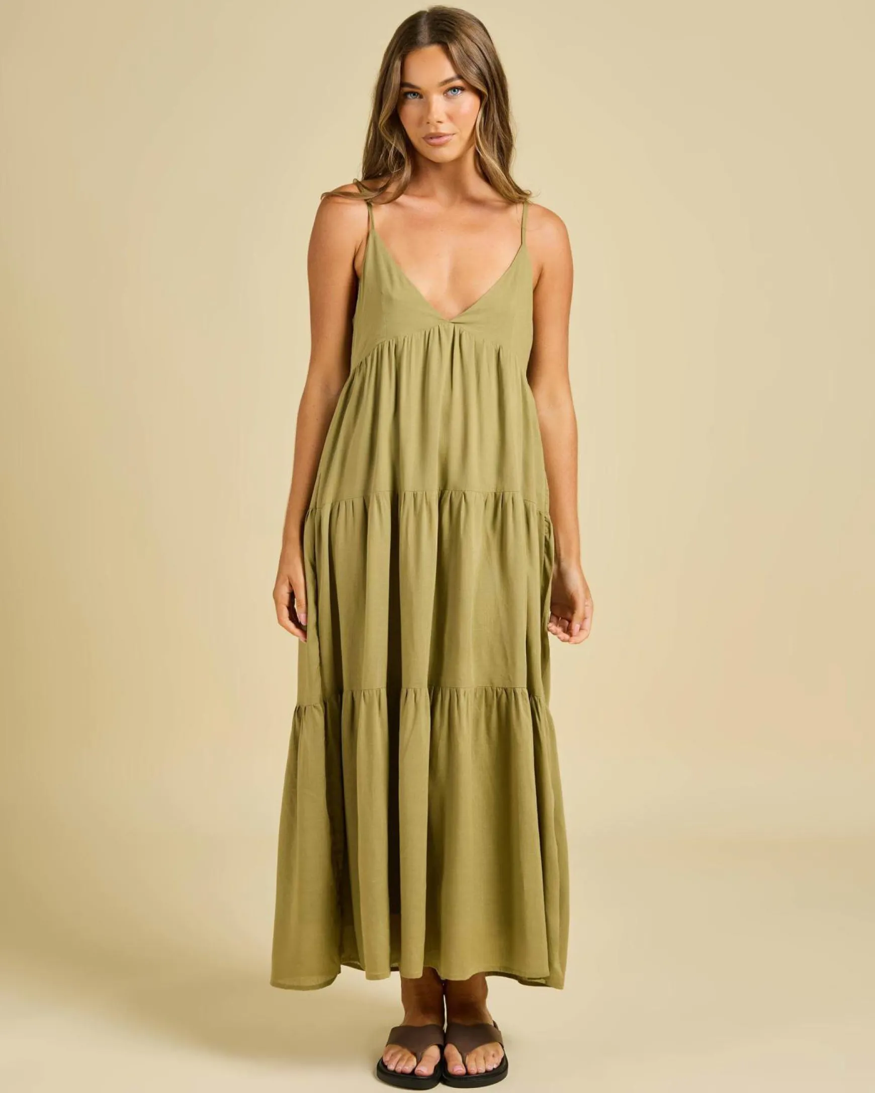 Classic Tiered Midi Dress