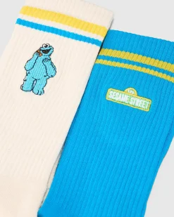 Cookie Monster Sneaker Sock 2 Pack