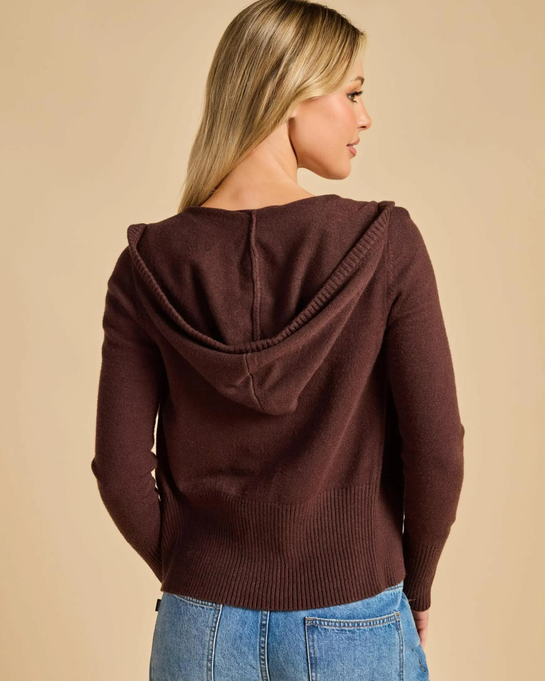 Cora Hooded Zip Knit Jumper