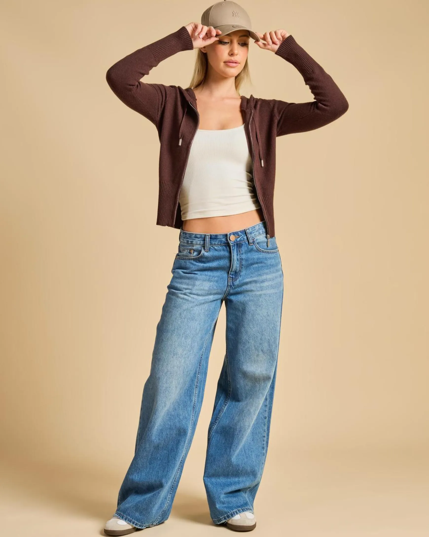 Cora Hooded Zip Knit Jumper