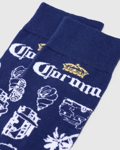 Corona Outline Organic Cotton Socks