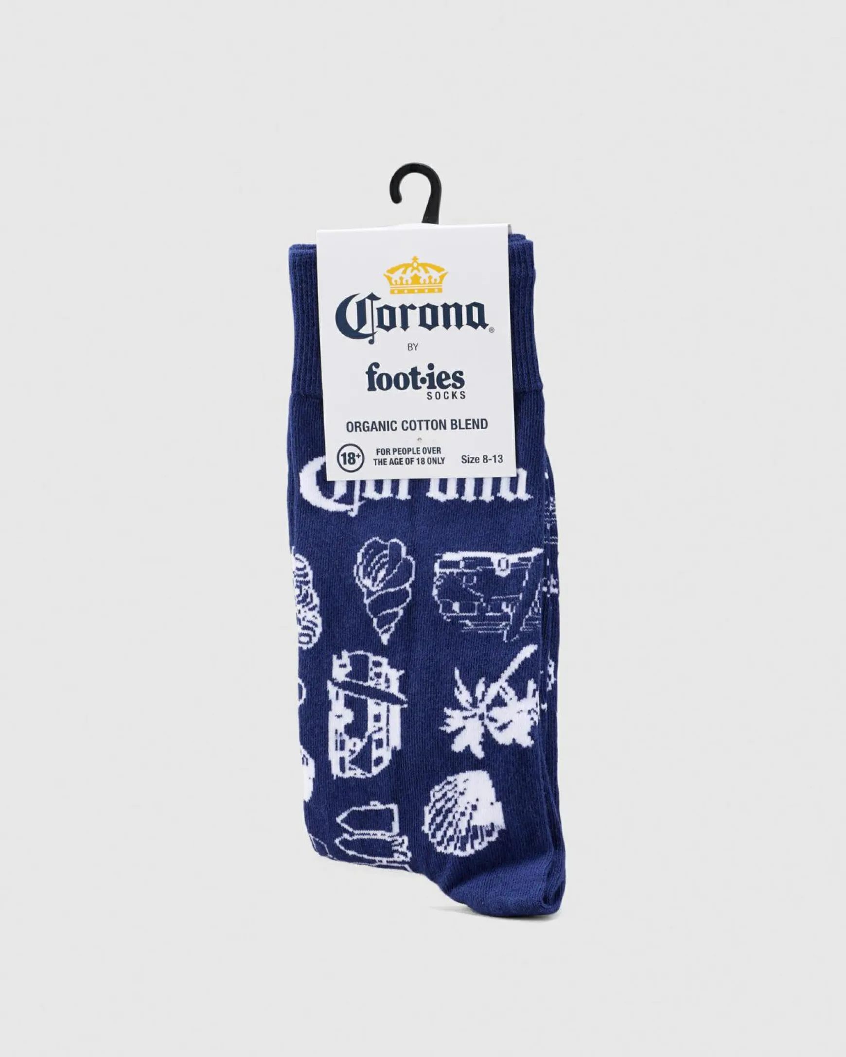 Corona Outline Organic Cotton Socks