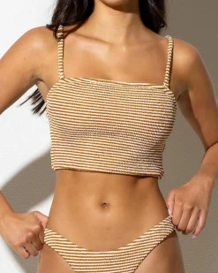 Cove Stripe Bandeau Bikini Top