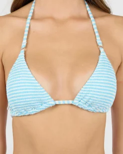 Cove Stripe Sliding Triangle Bikini Top