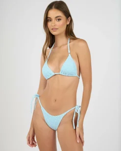 Cove Stripe Tie Side High Cut Bikini Bottom