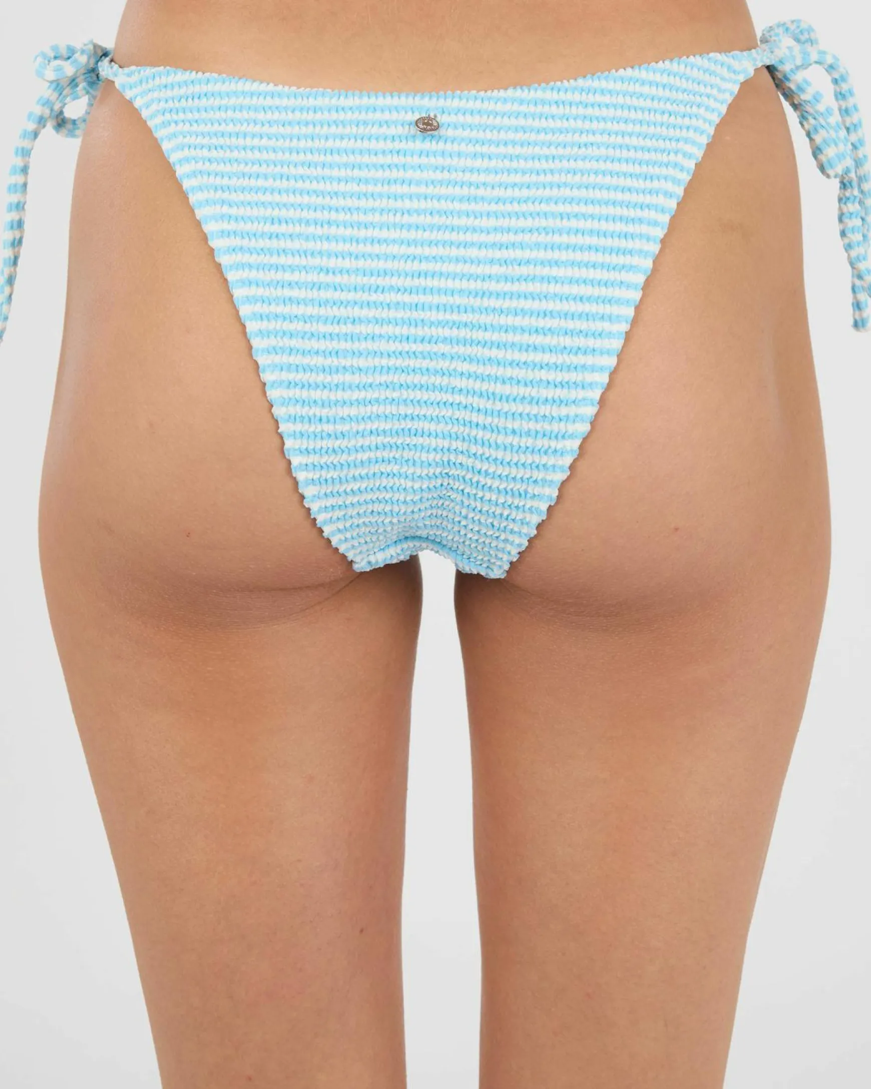Cove Stripe Tie Side High Cut Bikini Bottom