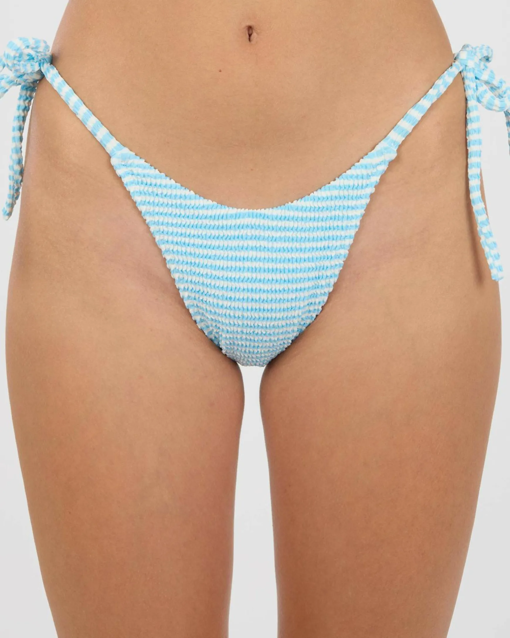 Cove Stripe Tie Side High Cut Bikini Bottom
