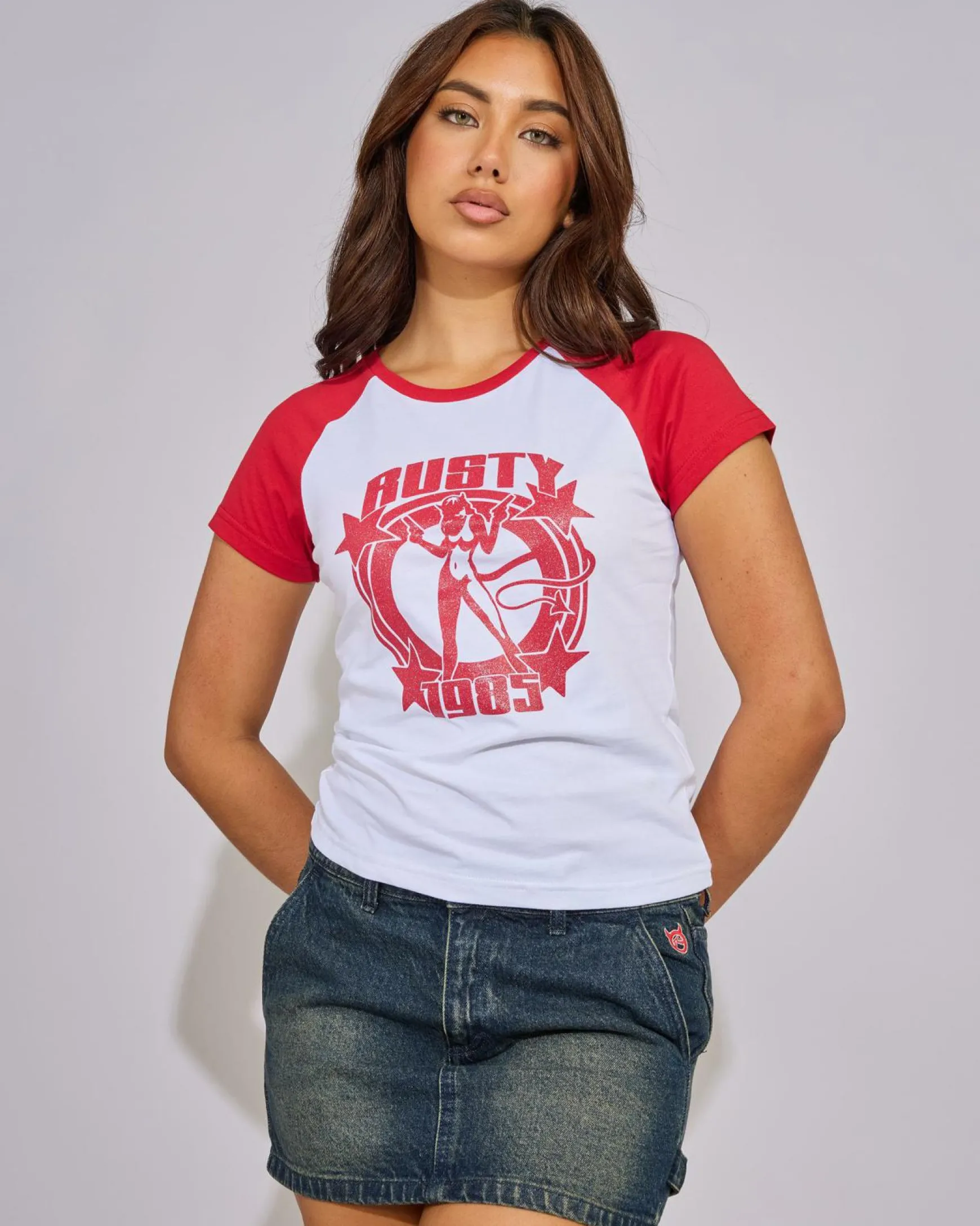 Daring Devil Cap Sleeve Baby Tee