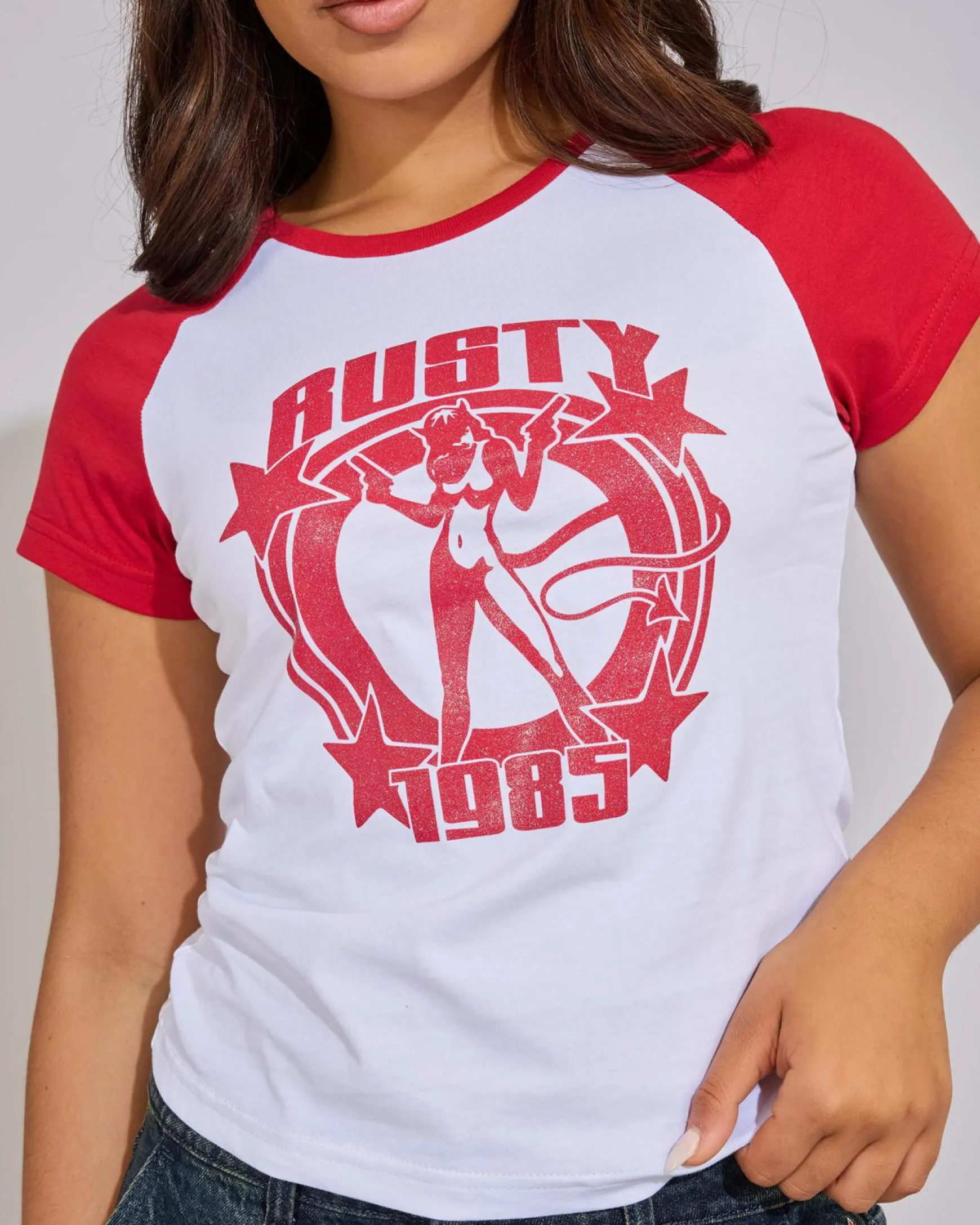 Daring Devil Cap Sleeve Baby Tee