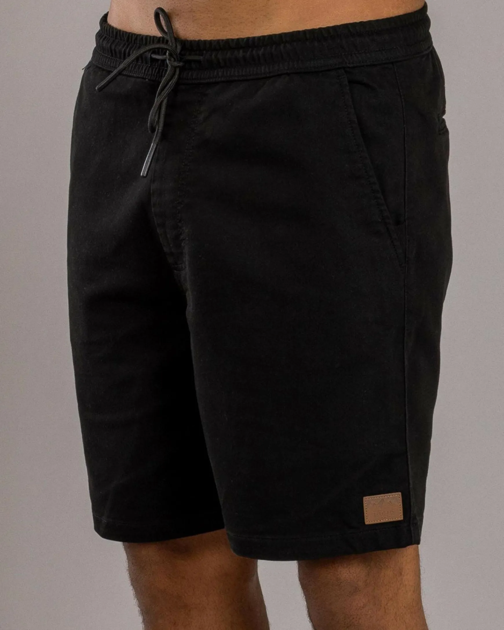 Division Elastic Waist Shorts