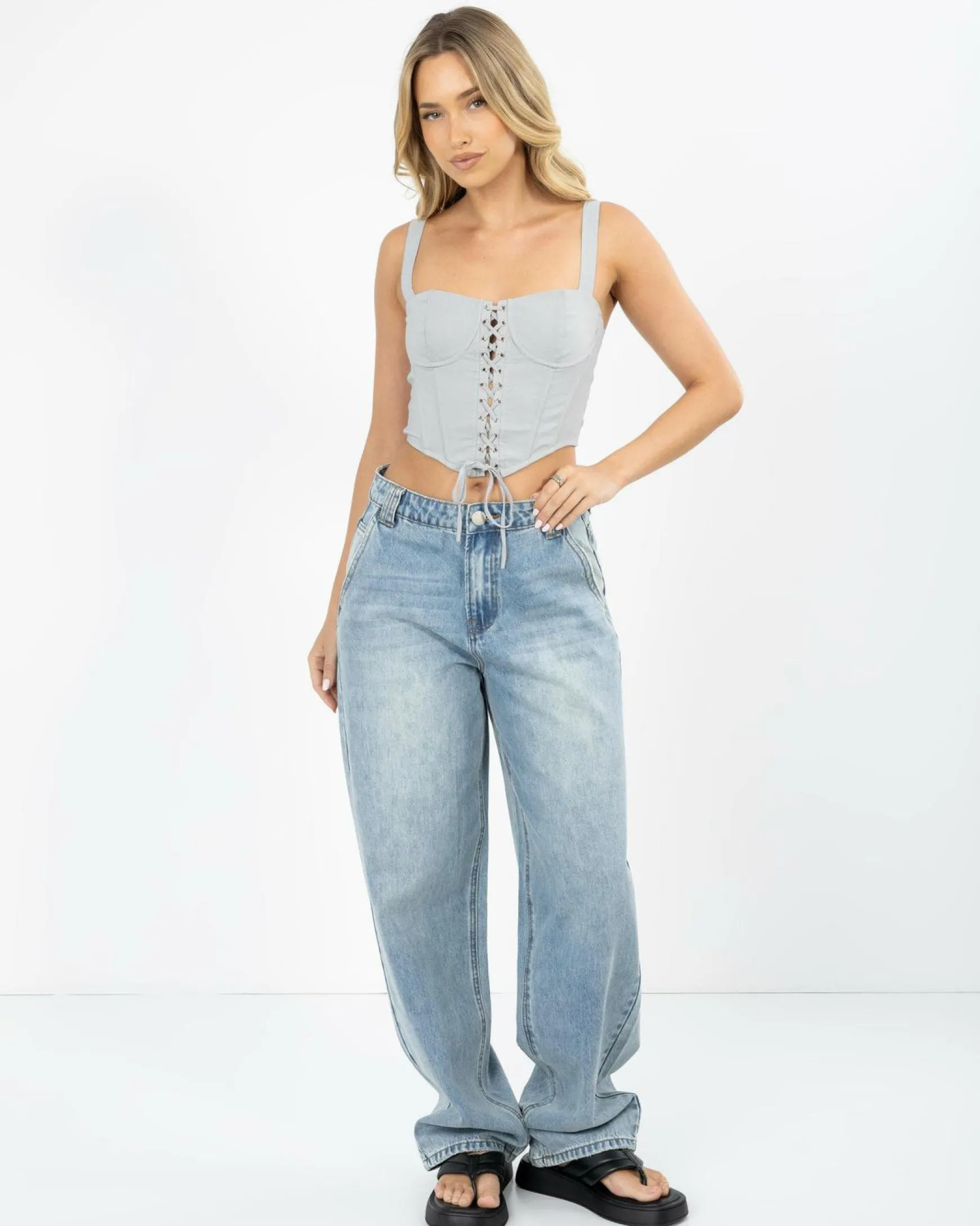 Dolly Lace Up Top