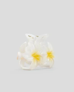 Double Frangipani Hair Claw Clip