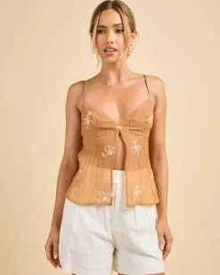 Elara Split Front Top