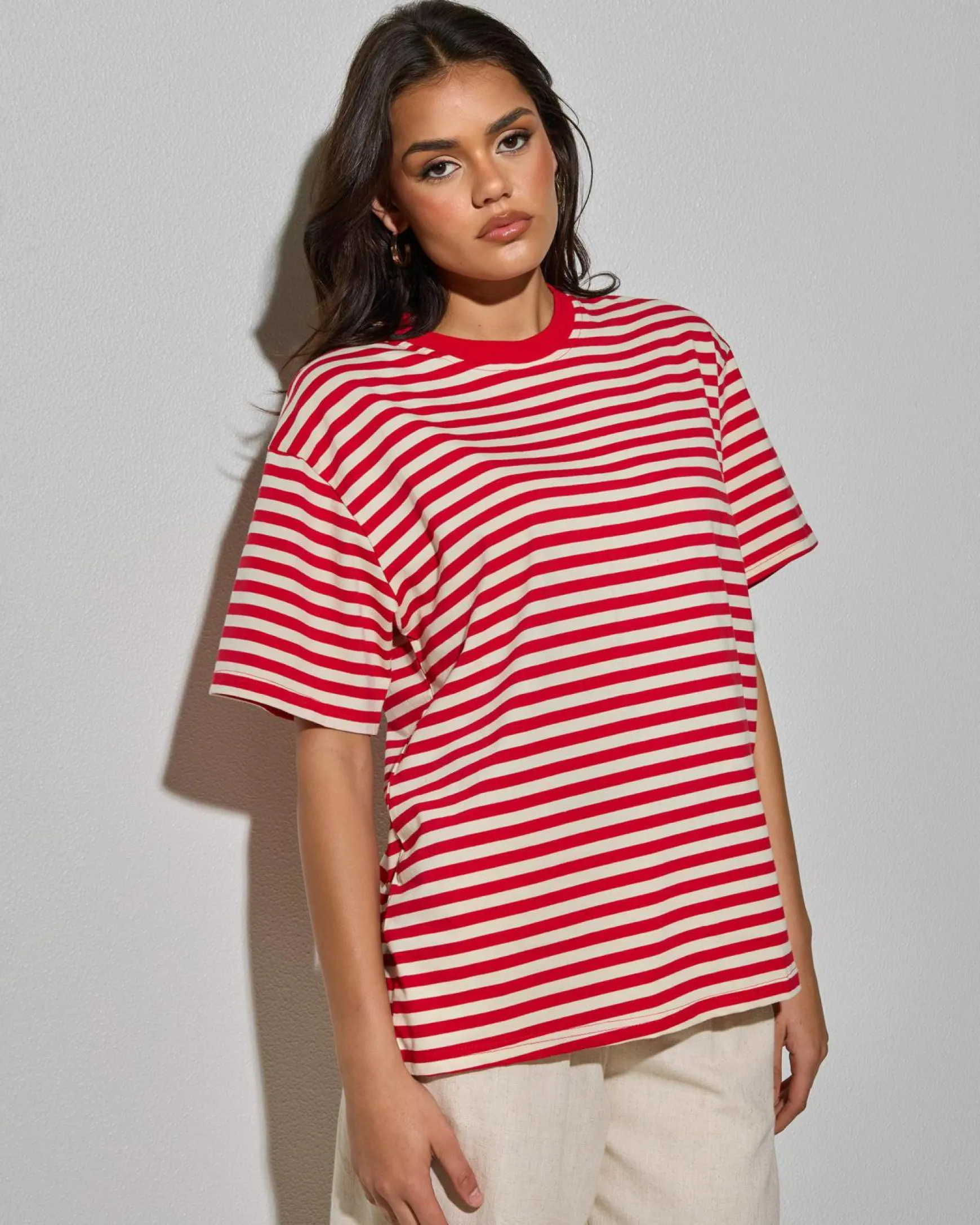 Elodie Stripe Oversized T Shirt