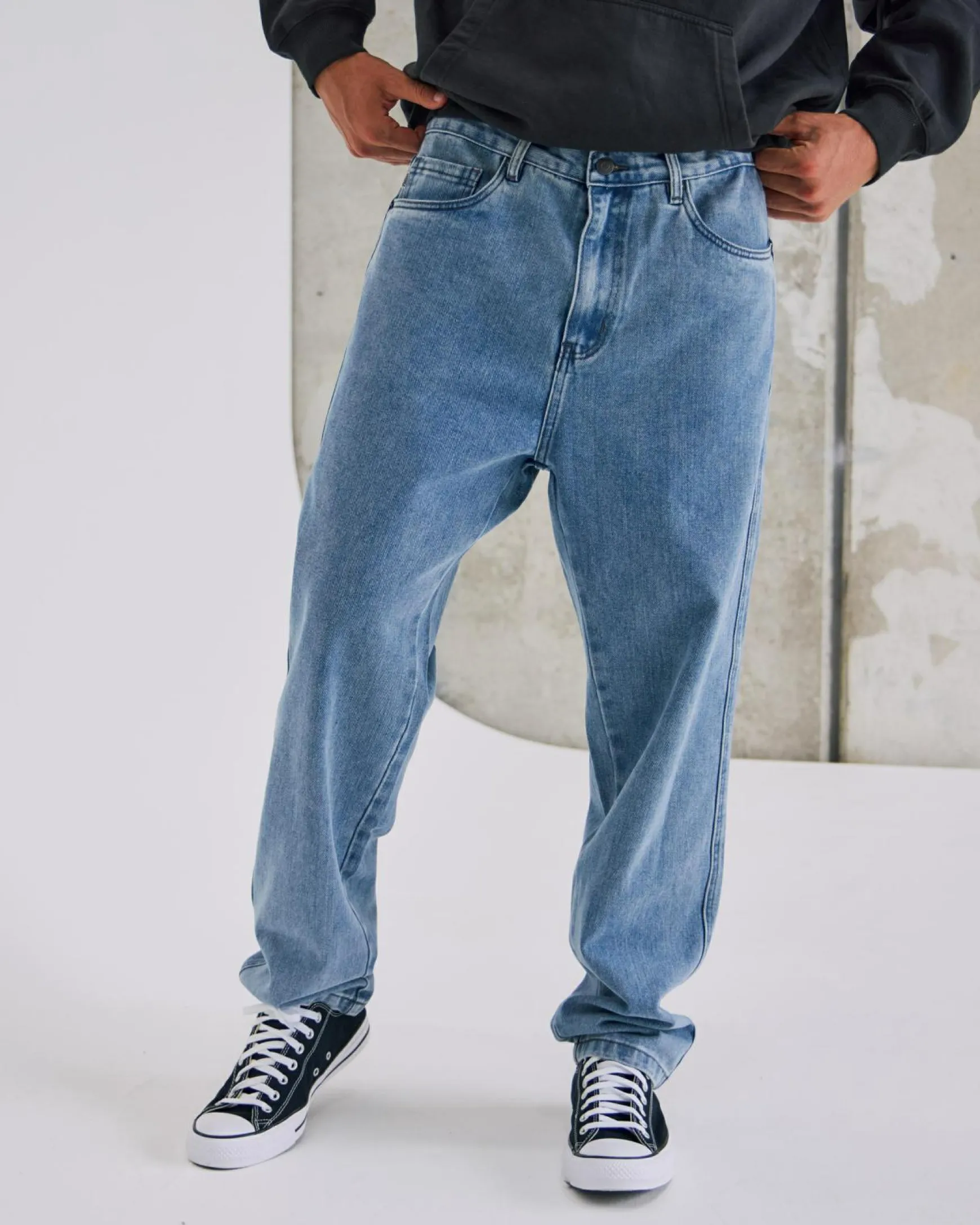 Embroided Denim Standard Jeans