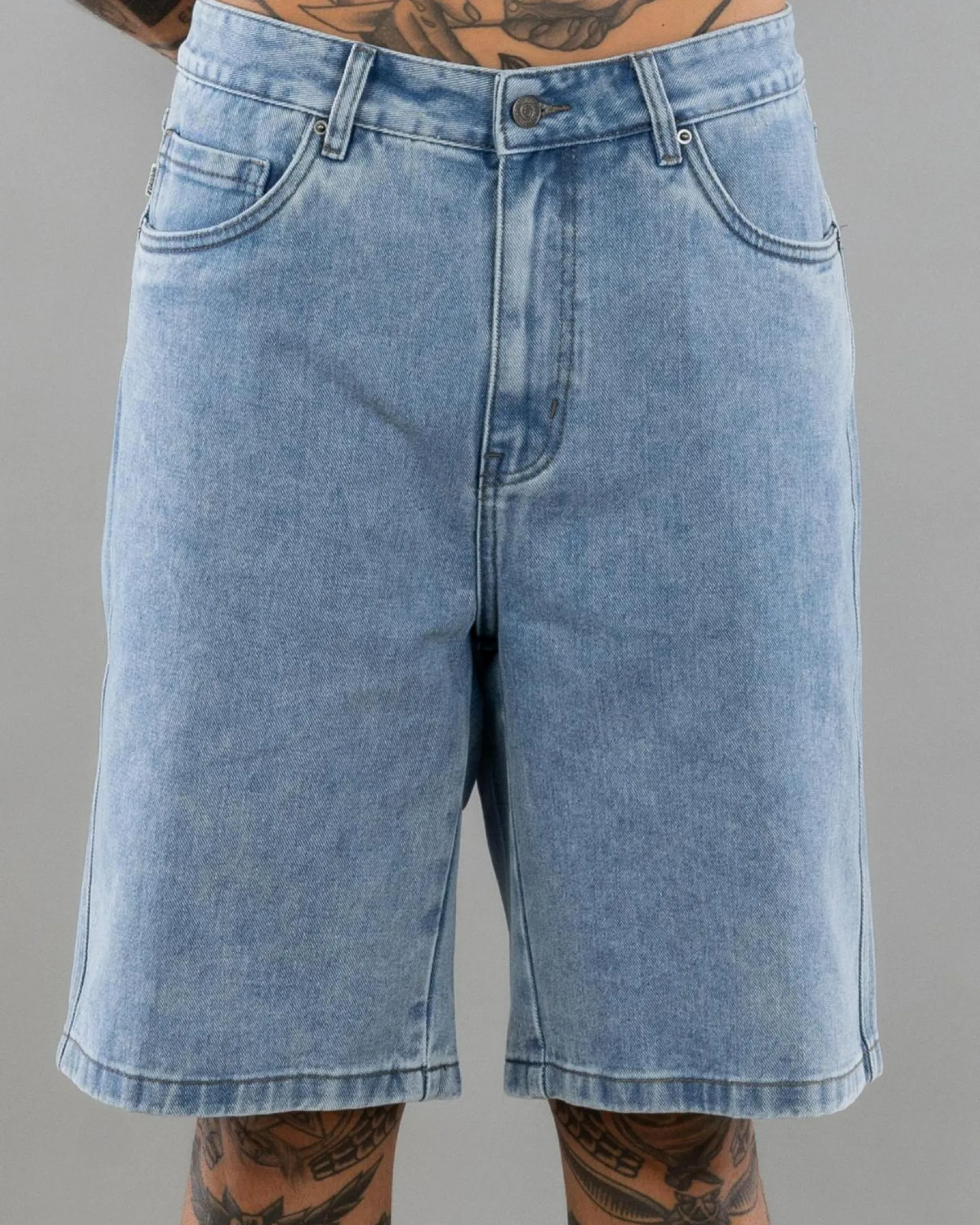 Embroidered Denim Shorts