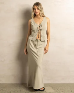 Emmi Cupro Tie Front Vest