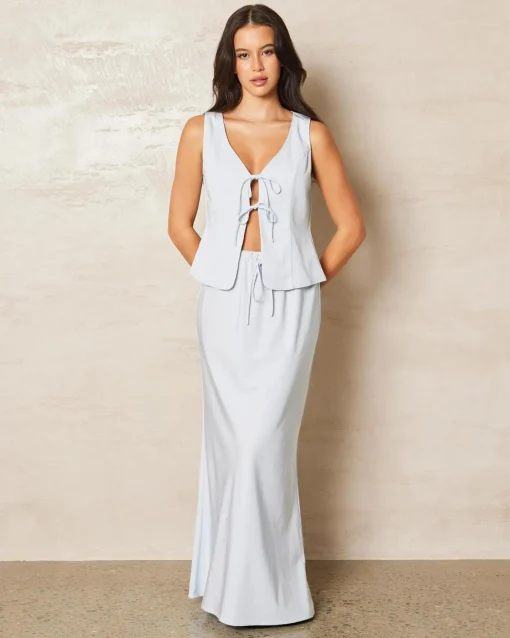 Emmi Cupro Tie Front Vest