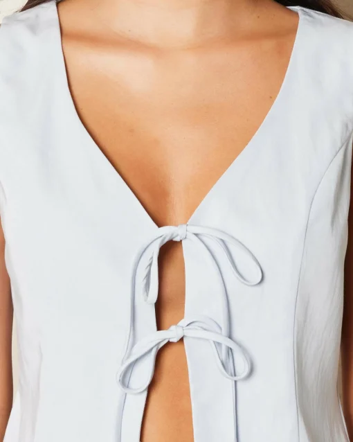 Emmi Cupro Tie Front Vest