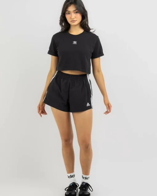 Essentials 3 Stripe Woven Shorts