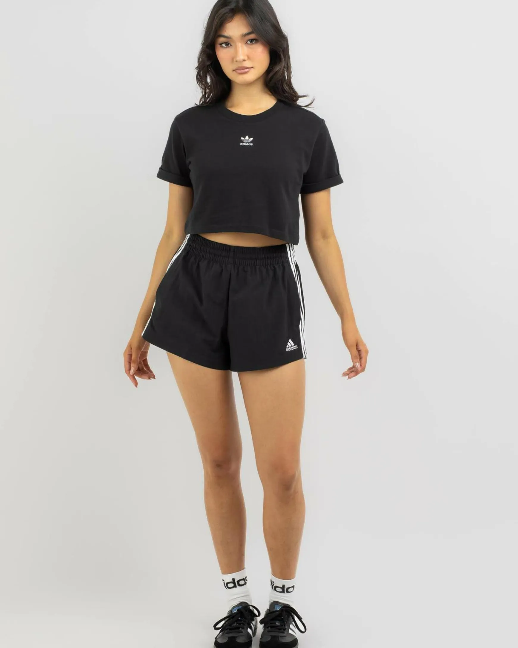 Essentials 3 Stripe Woven Shorts