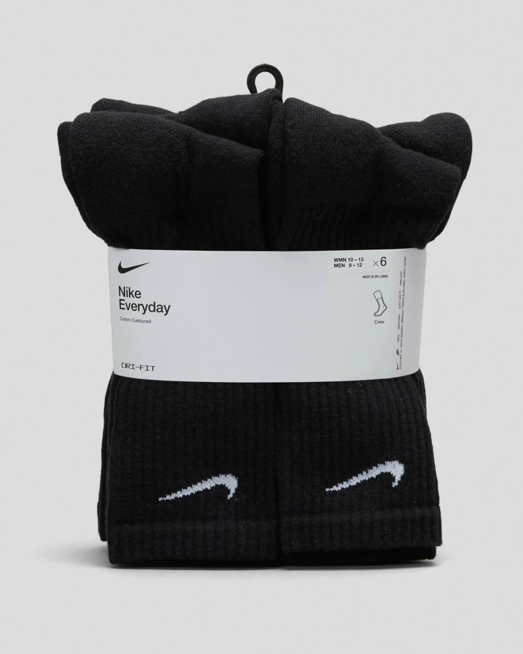 Everyday Cushioned Crew Socks 6 Pack