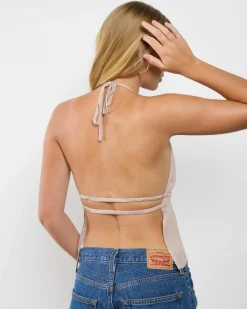 Ezra Double Tie Front Halter Top