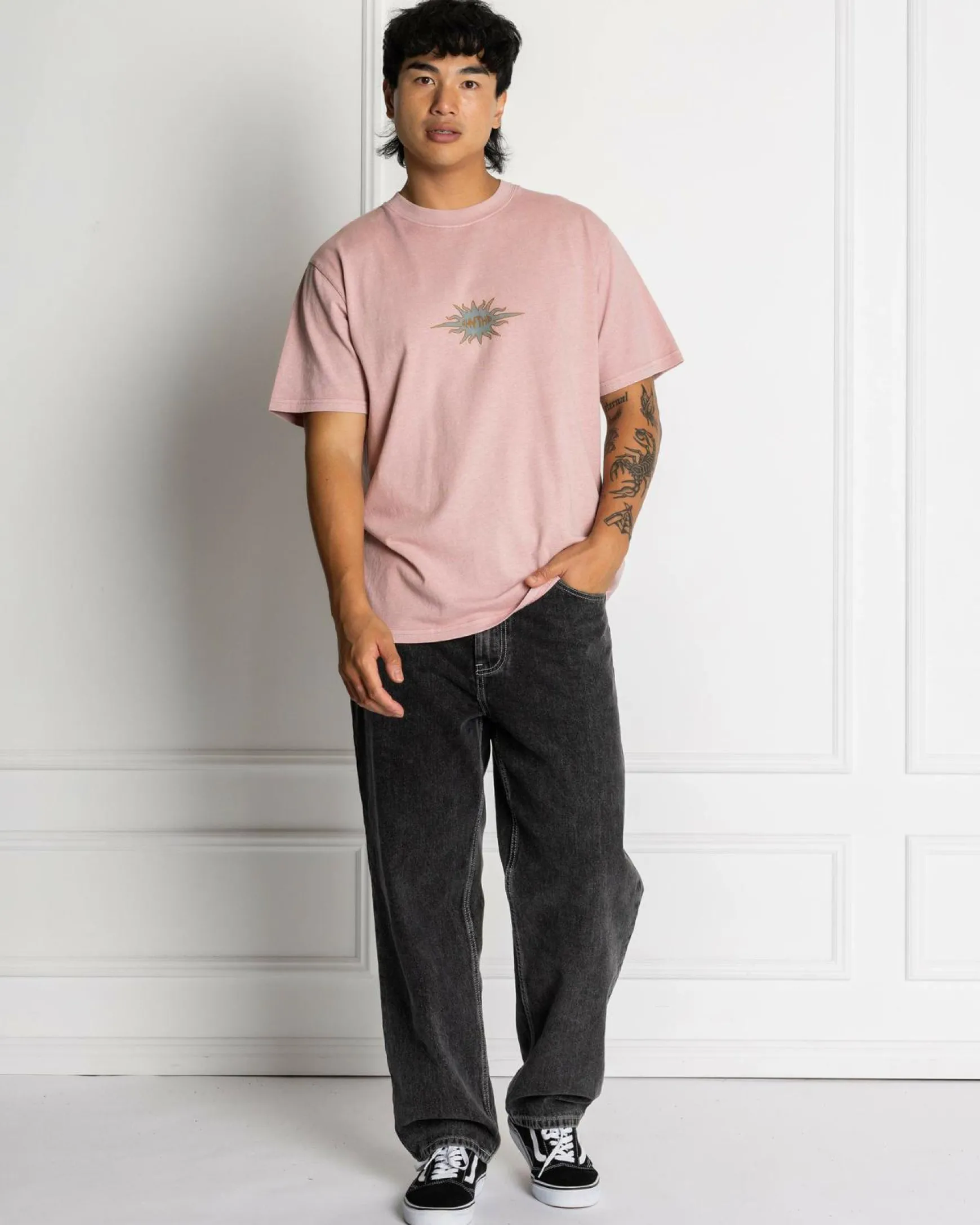 Flame Printed Vintage T-Shirt