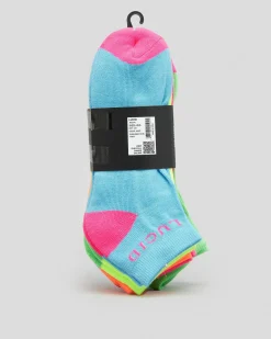 Fluro Ankle Socks 5 Pack