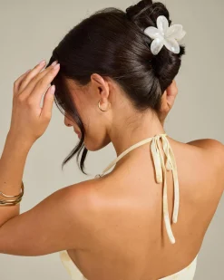 Frangipani Hair Claw Clip