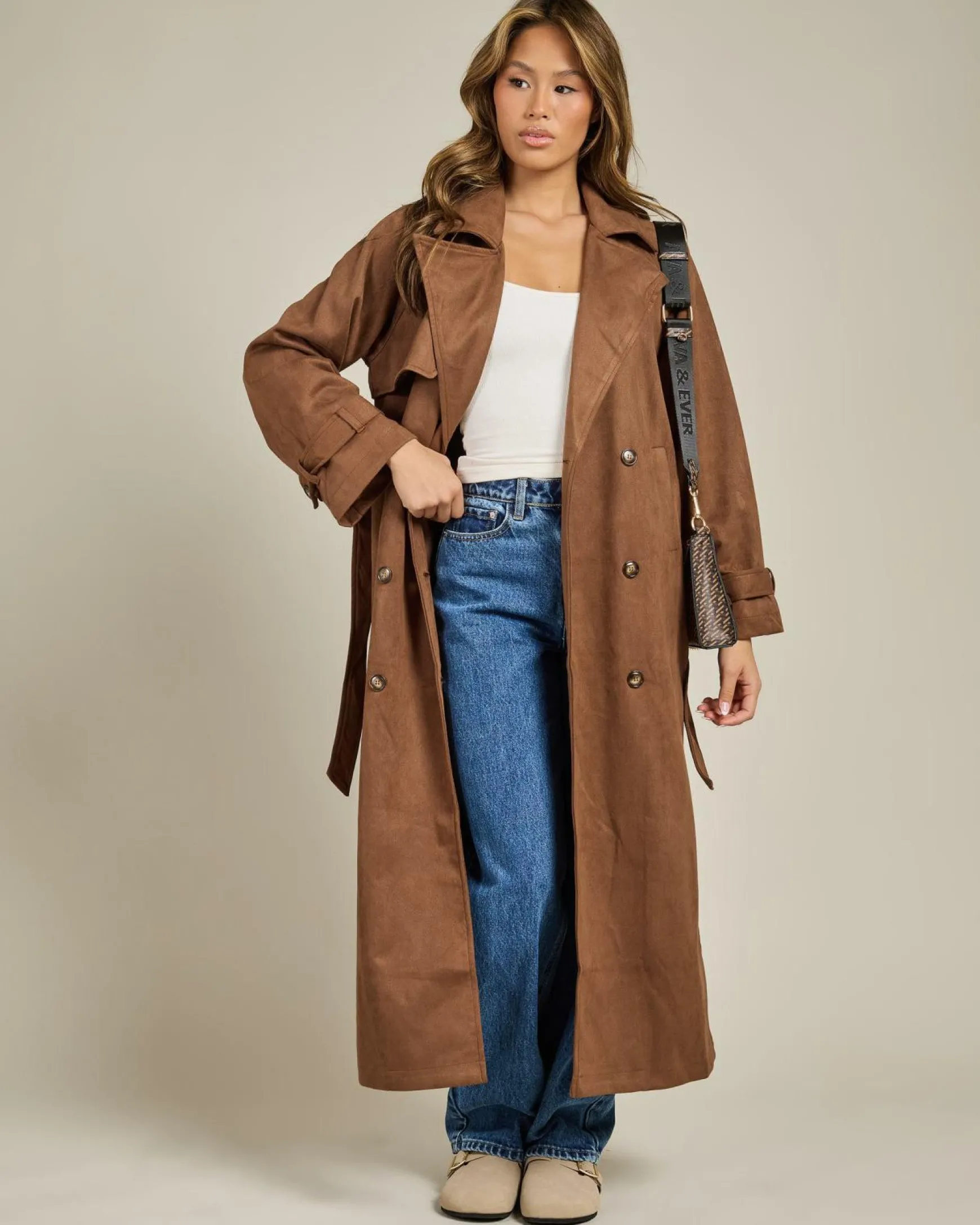 Frankie Faux Suede Coat