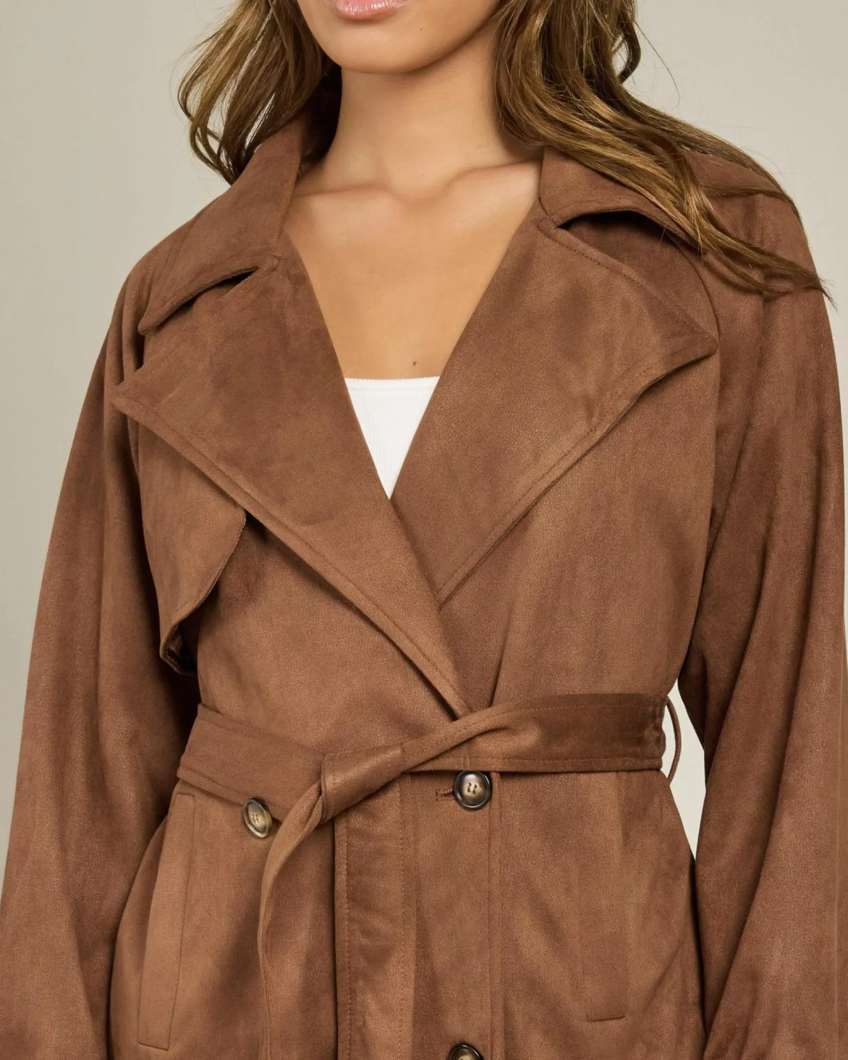 Frankie Faux Suede Coat