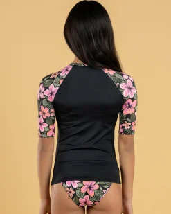 Girls' Active Floral Rash Vest Set