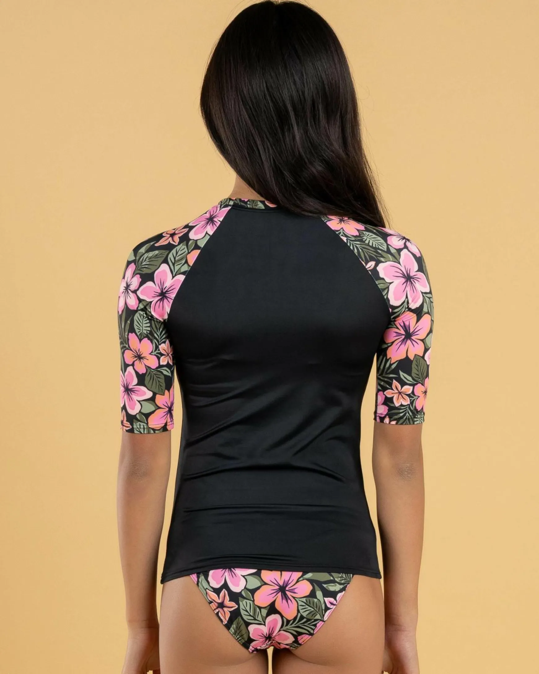 Girls' Active Floral Rash Vest Set