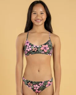 Girls' Active Floral Rash Vest Set