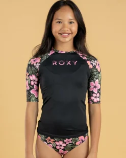 Girls' Active Floral Rash Vest Set