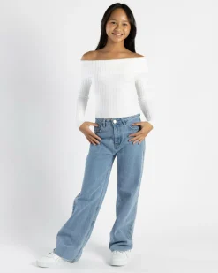 Girls' Ari Off Shoulder Knit Top