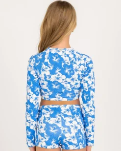 Girls' Aruba Crop Long Sleeve Rash Vest Set