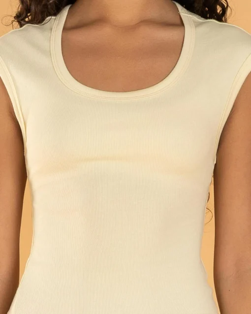Girls' Basic Rib Scoop Neck Tee