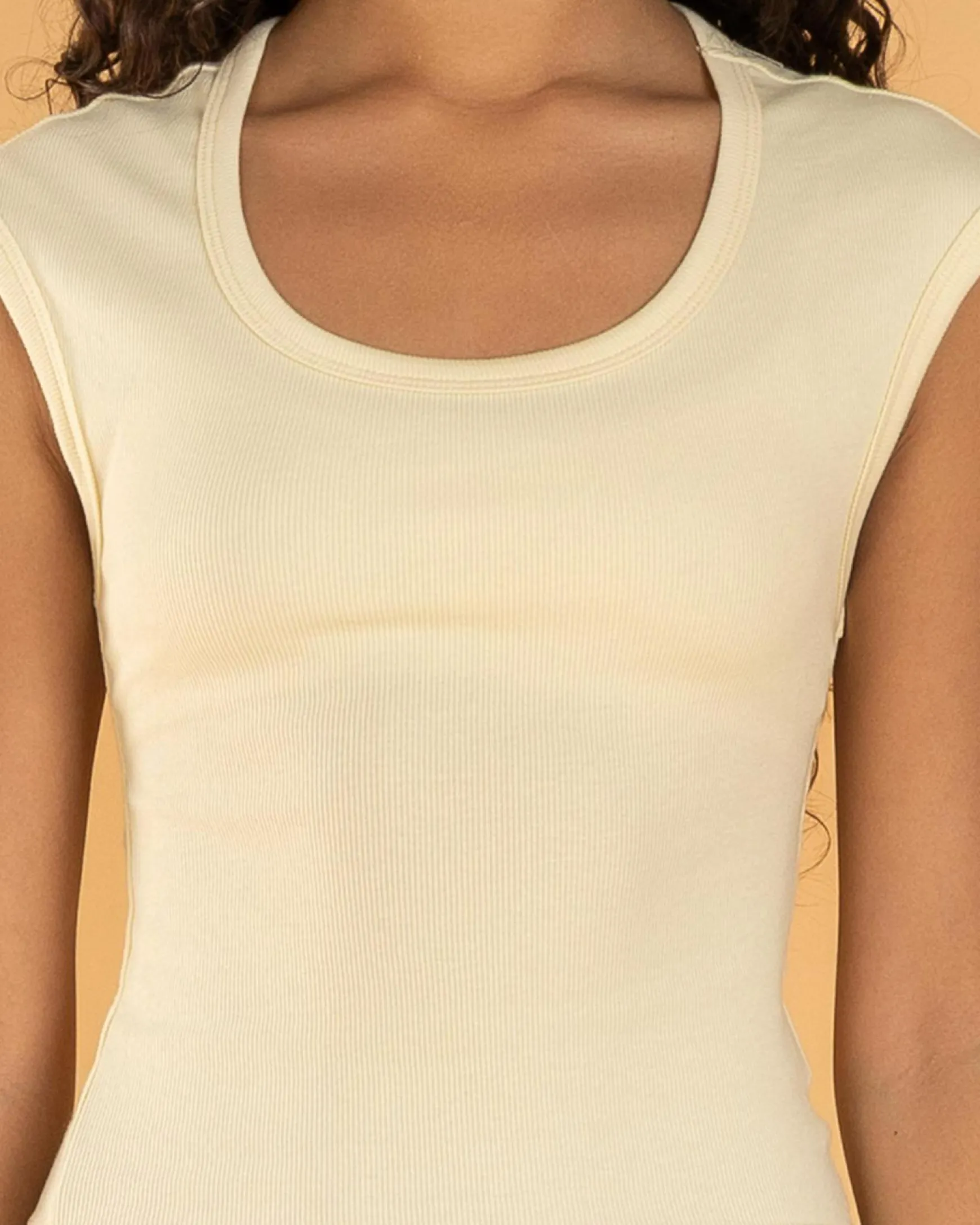 Girls' Basic Rib Scoop Neck Tee
