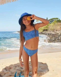 Girls' Beach Check Bralette Bikini Set