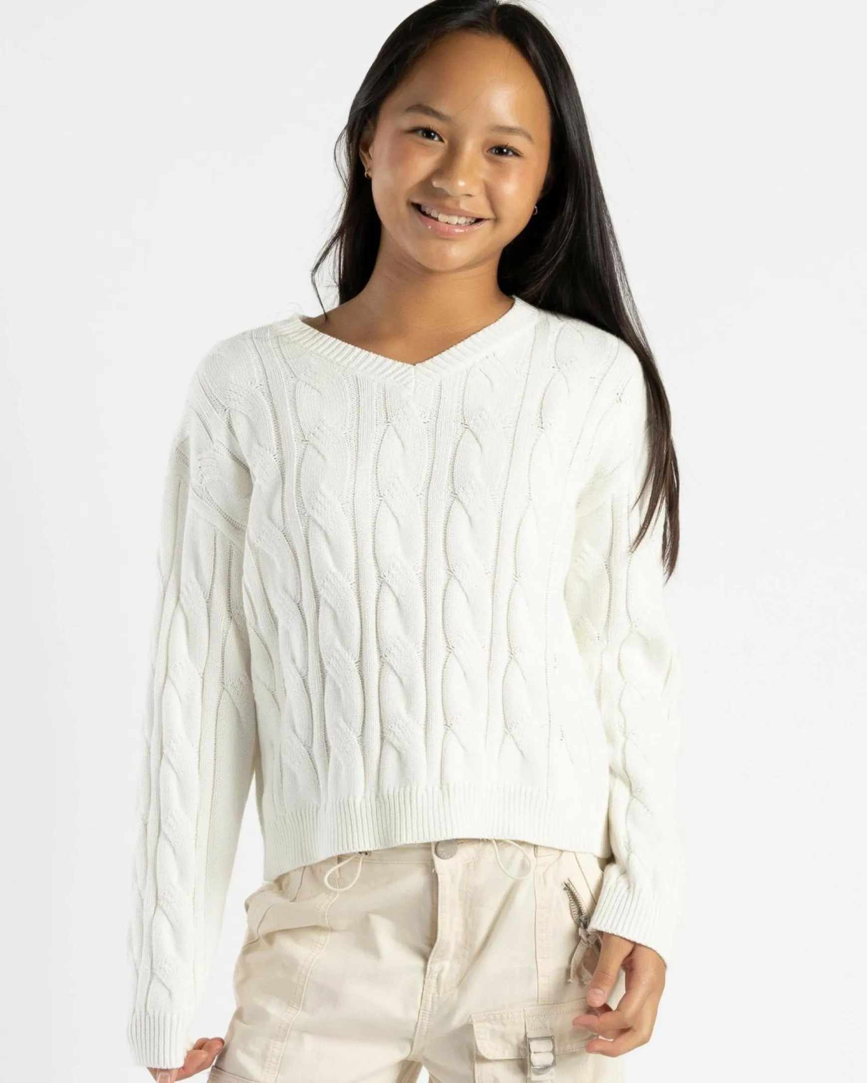 Girls' Cambridge V Neck Knit Jumper