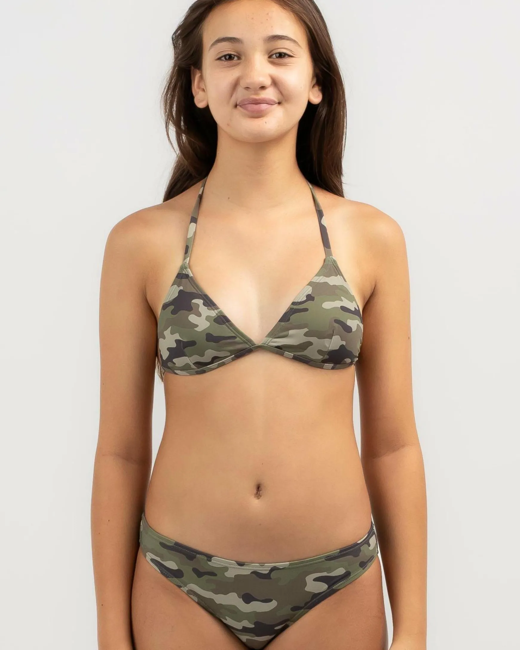 Girls' Camo Triangle Bikini Set