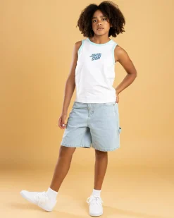 Girls' Checker Heart Stack Centre Tank Top