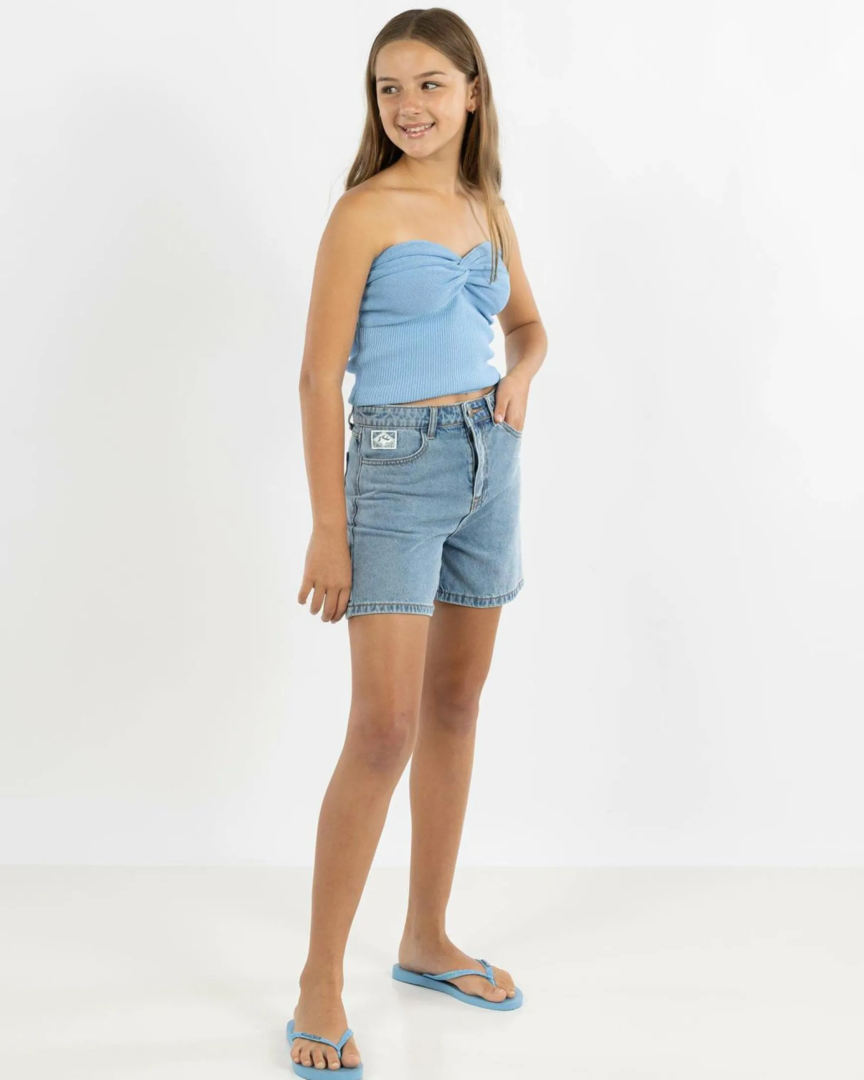 Girls' Cyprus High Denim Shorts
