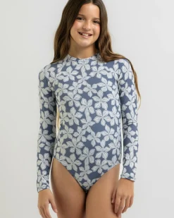 Girls' Drifter Floral Long Sleeve Surfsuit